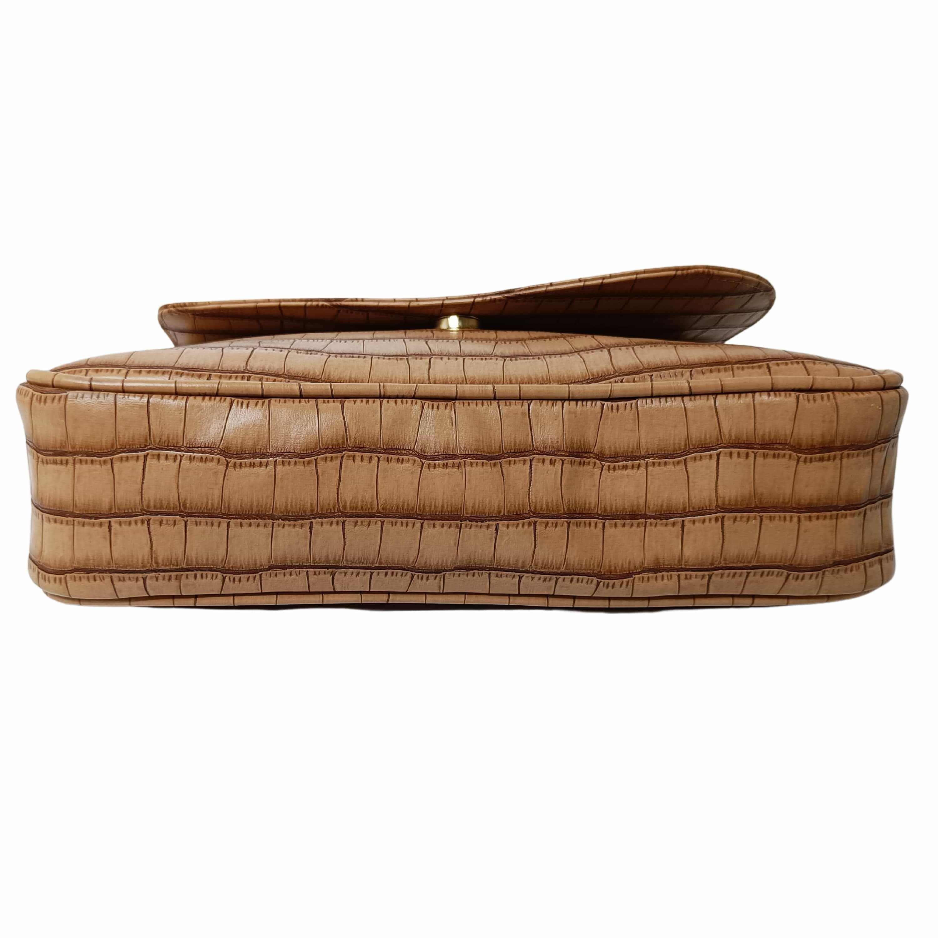 kinnoti New Croco Flap Shoulder Bag