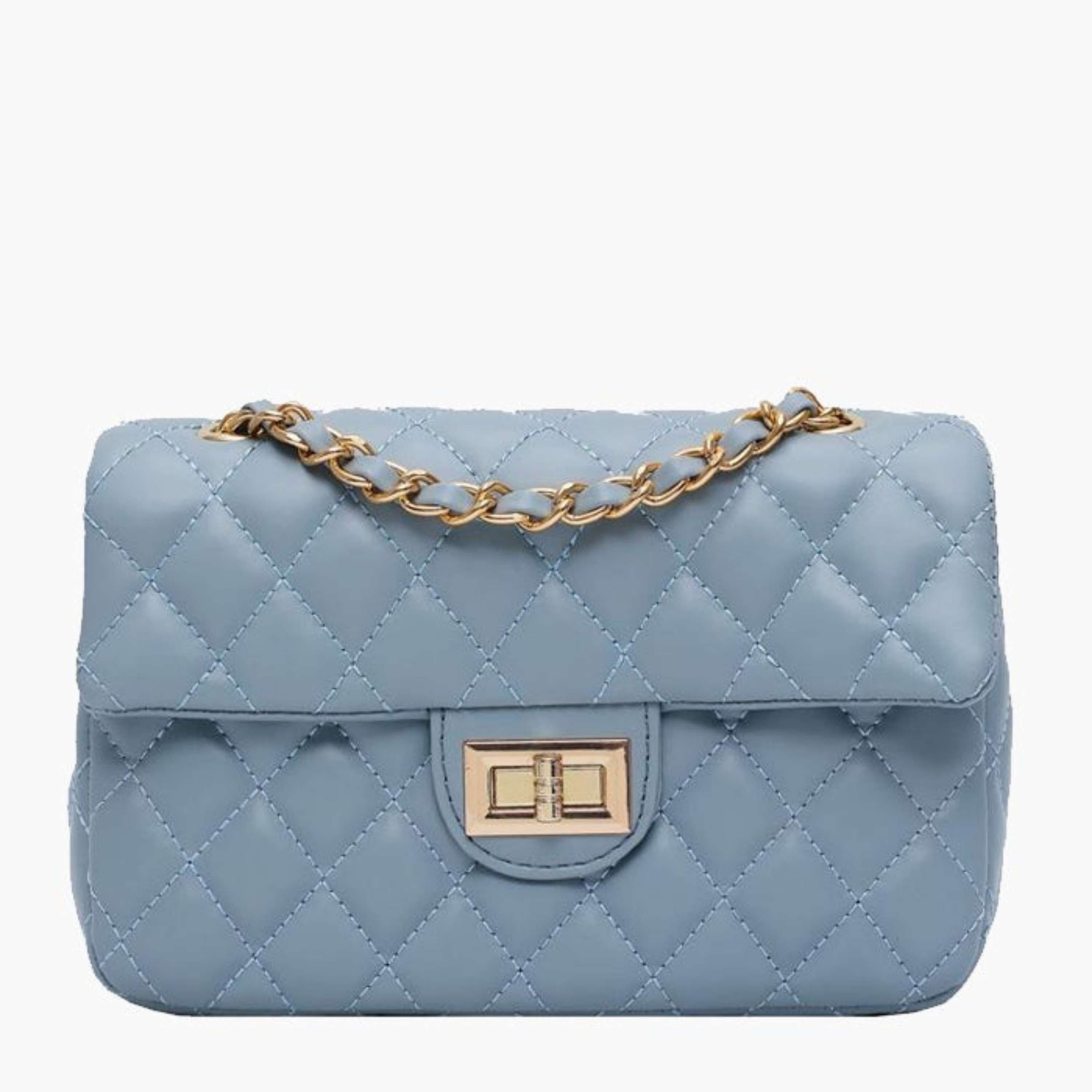 kinnoti New Quilted Turn Lock Chain Sling Bag