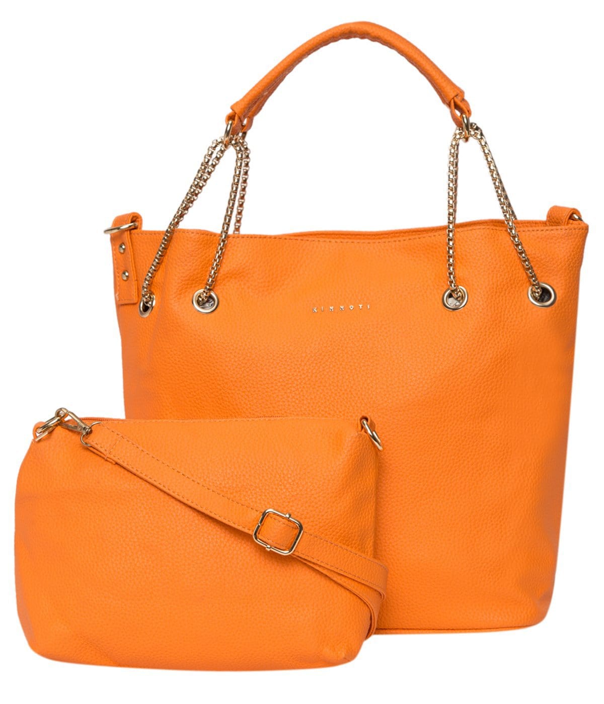 kinnoti Orange Chain Tote Bag