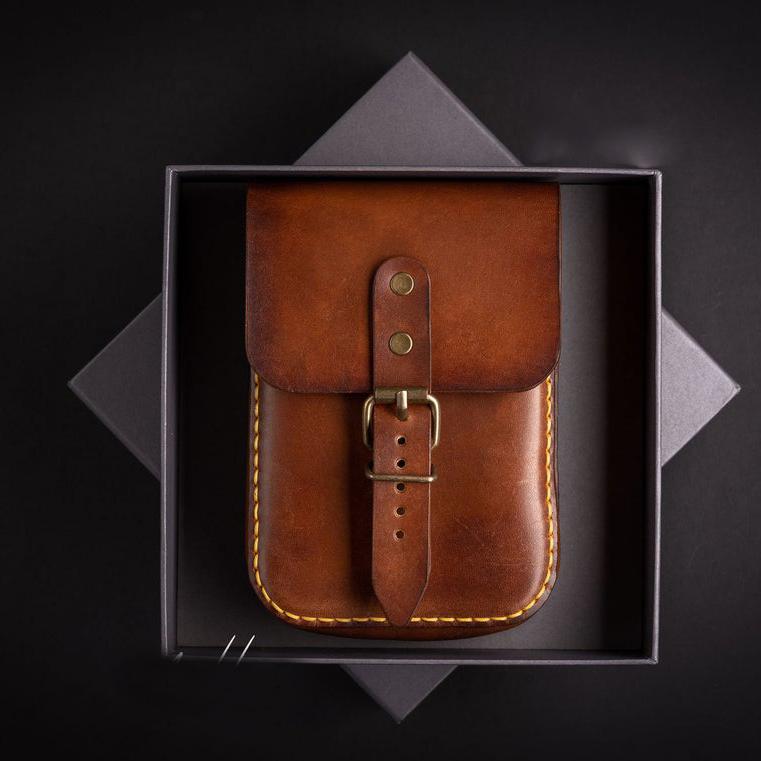 Men Leather Belt Pouch
