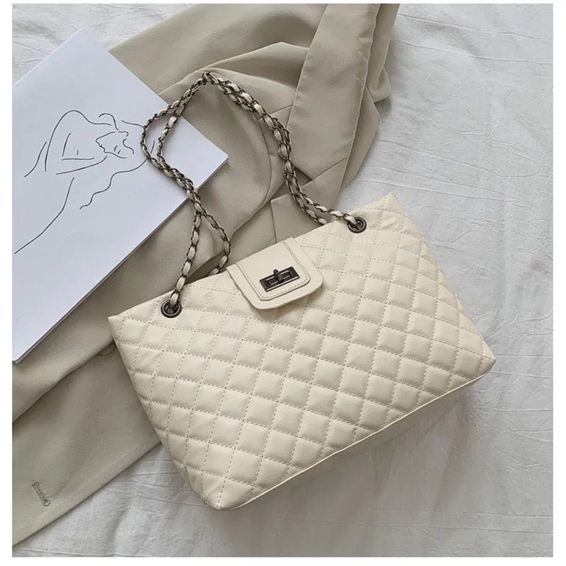 kinnoti Quilted Vegan Leather Tote Bag