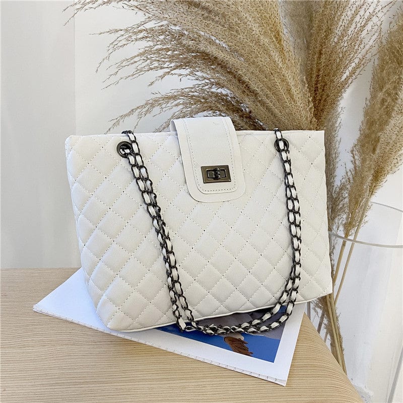 kinnoti Quilted Vegan Leather Tote Bag