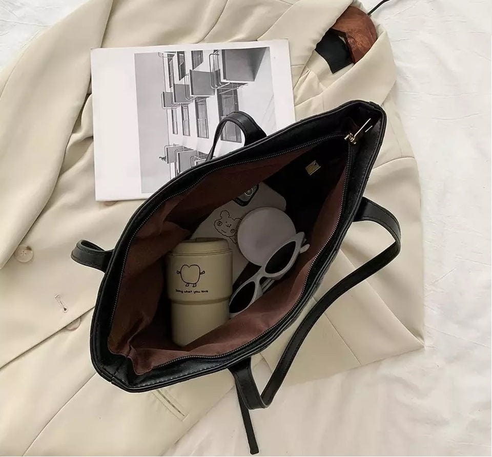 kinnoti Quilted Vegan Leather Tote Bag