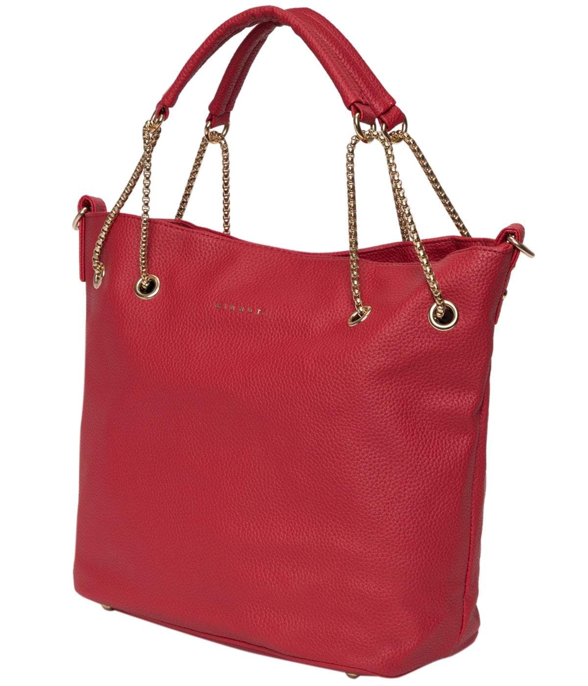 kinnoti Red Chain Tote Bag