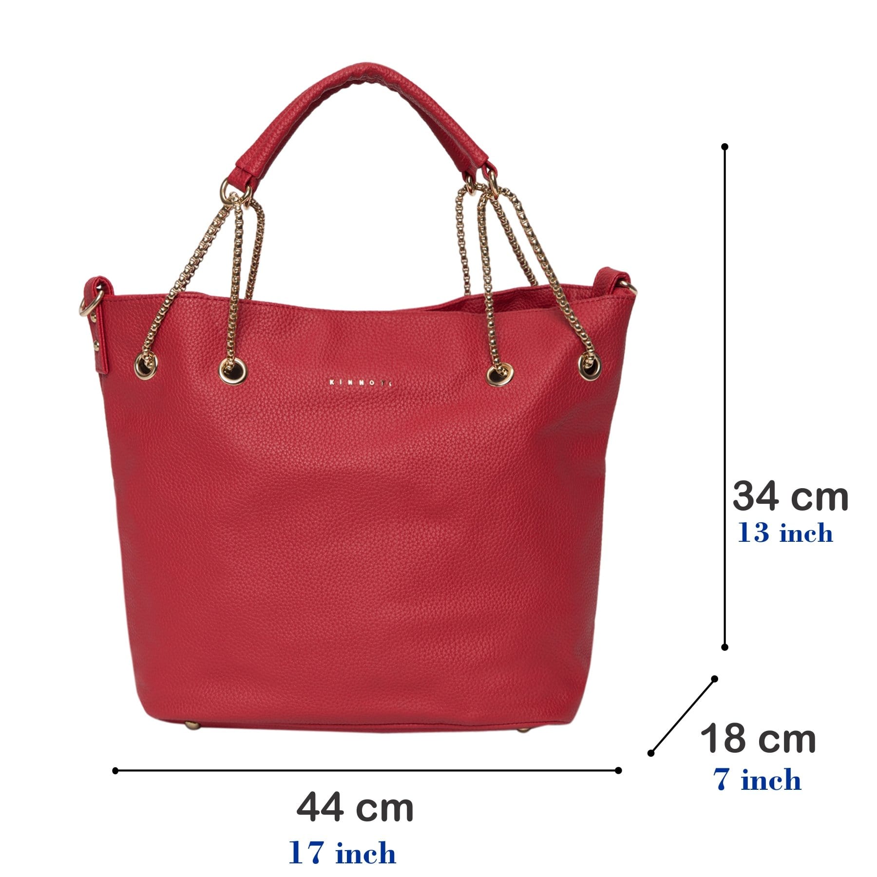 kinnoti Red Chain Tote Bag