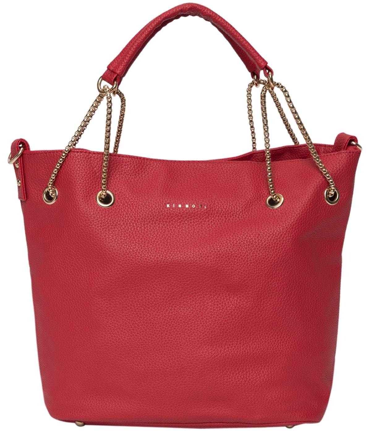 kinnoti Red Chain Tote Bag
