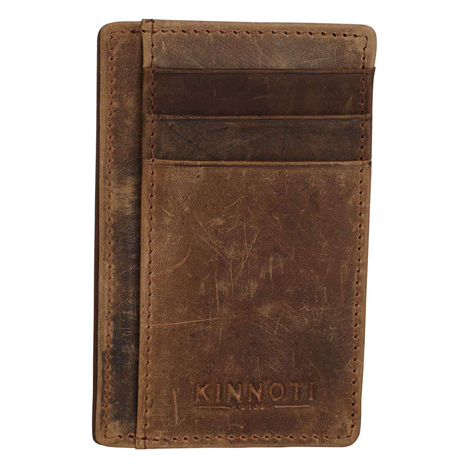 kinnoti RFID Minimalist Slim Credit Card Holder With 3 Hidden Pockets