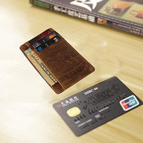 kinnoti RFID Minimalist Slim Credit Card Holder With 3 Hidden Pockets