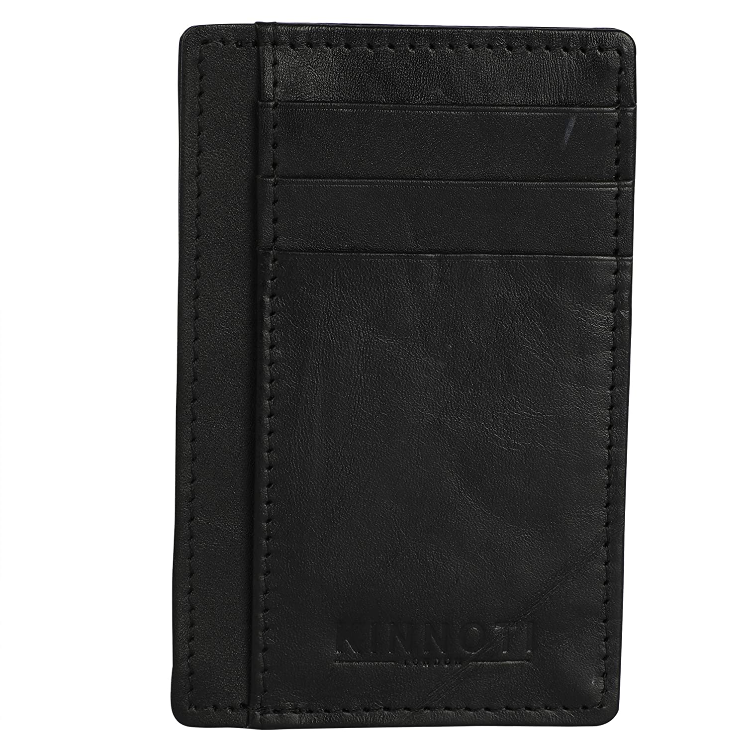 kinnoti RFID Minimalist Slim Credit Card Holder With 3 Hidden Pockets