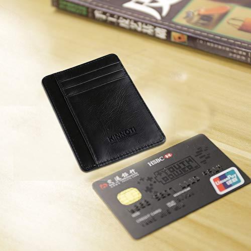 kinnoti RFID Minimalist Slim Credit Card Holder With 3 Hidden Pockets