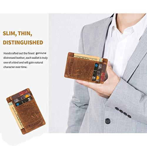 kinnoti RFID Minimalist Slim Credit Card Holder With 3 Hidden Pockets