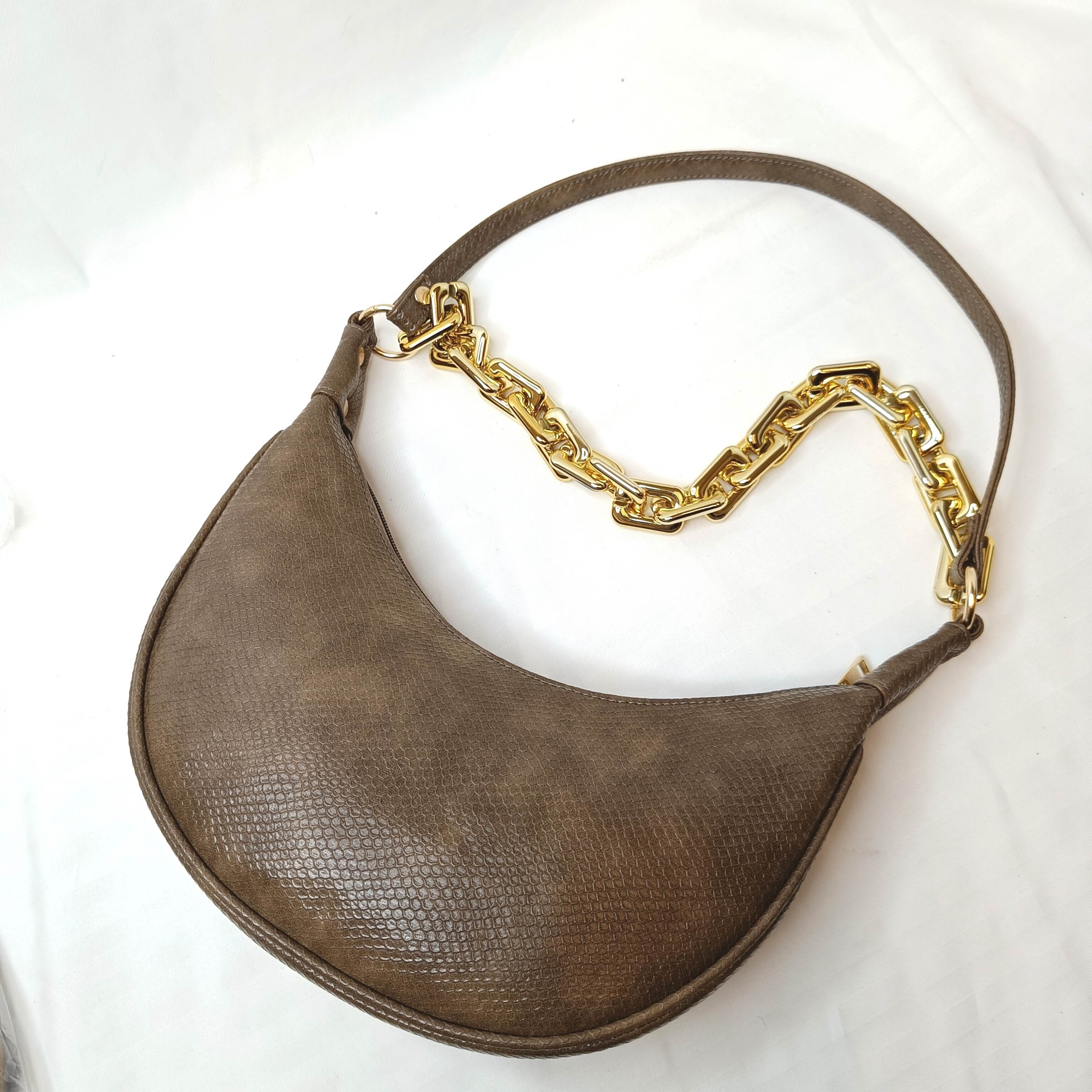 kinnoti Snake Pattern Moon Crossbody Bag
