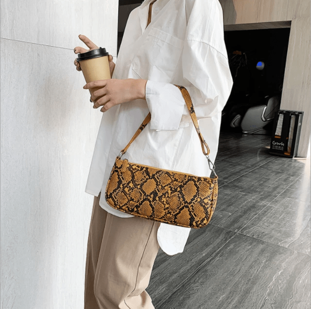 kinnoti Snake Print Shoulder Bag