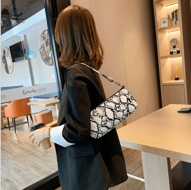 kinnoti Snake Print Shoulder Bag