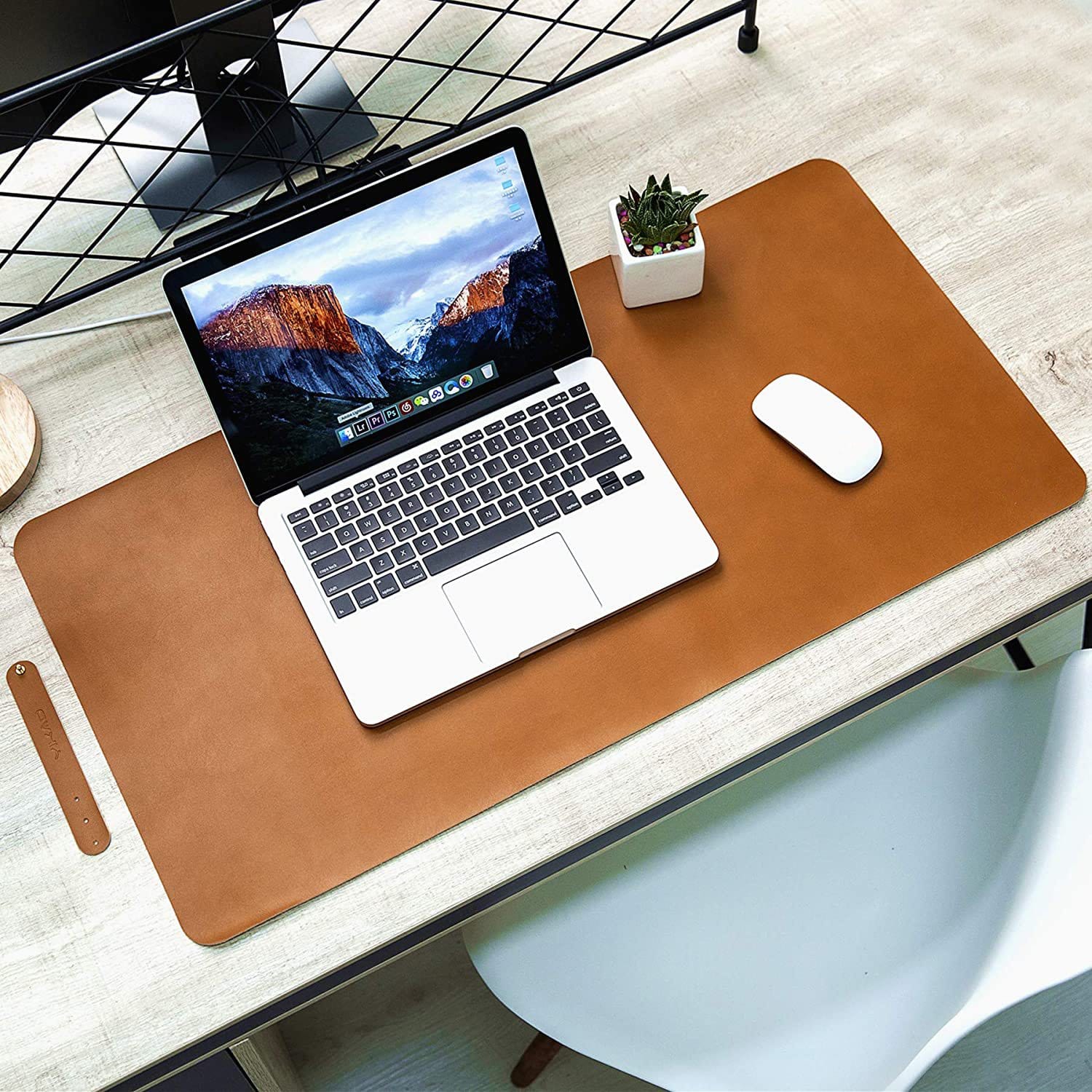 kinnoti Vegan Leather Tan Desk-mat