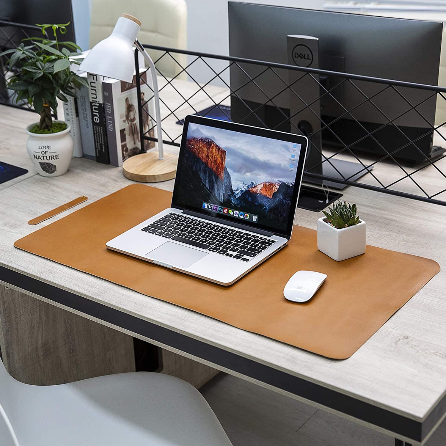 kinnoti Vegan Leather Tan Desk-mat
