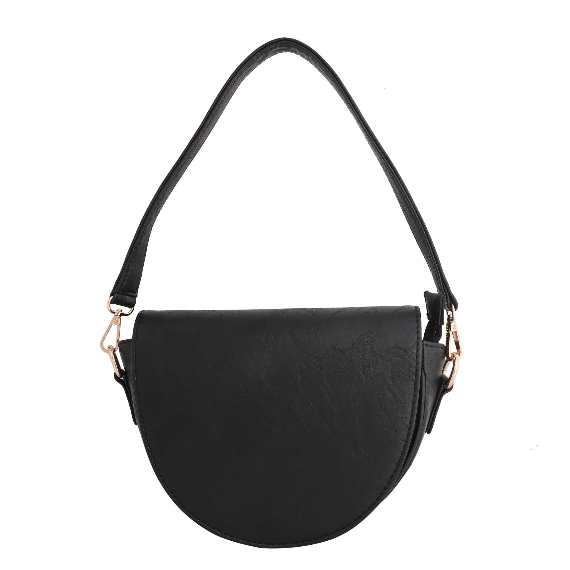 kinnoti vegan sling bag Black Semi circle crossbody bag