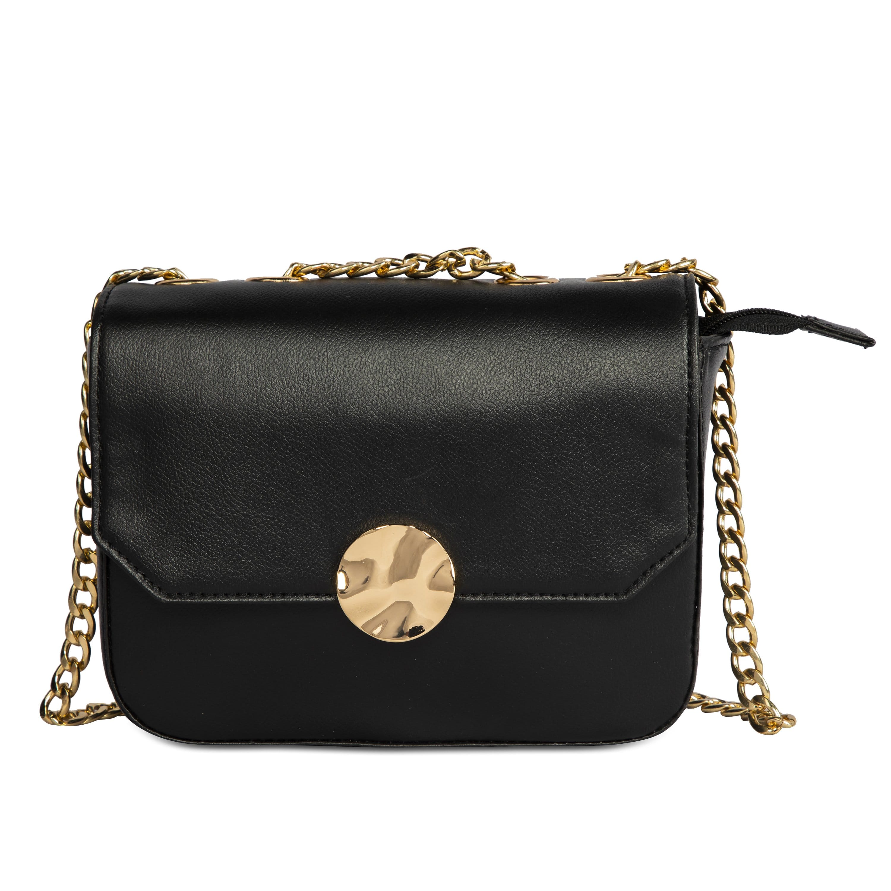 kinnoti vegan sling bag Black Stone Embellished Crossbody Bag