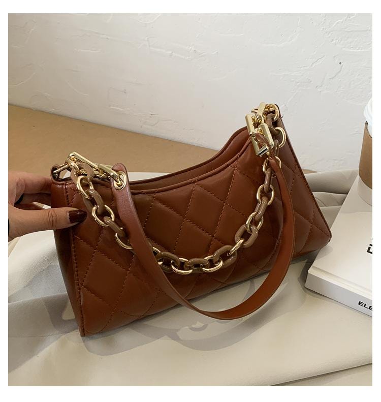 kinnoti vegan sling bag Brown Elongated Shoulder Bag
