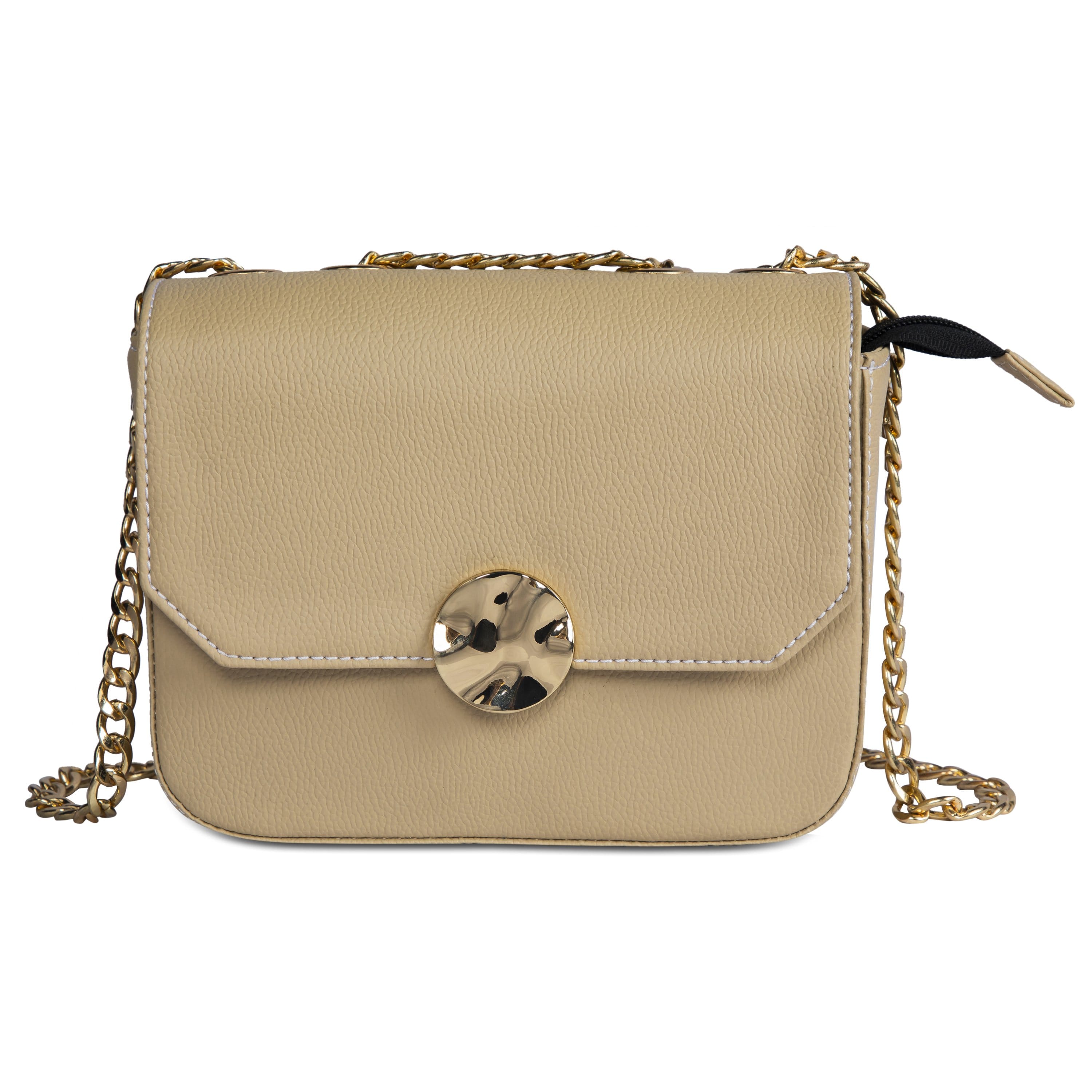 kinnoti vegan sling bag Cream Stone Embellished Crossbody Bag