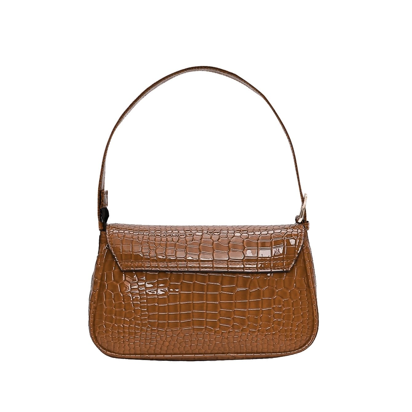 kinnoti vegan sling bag Croc Embossed Flap Shoulder Bag