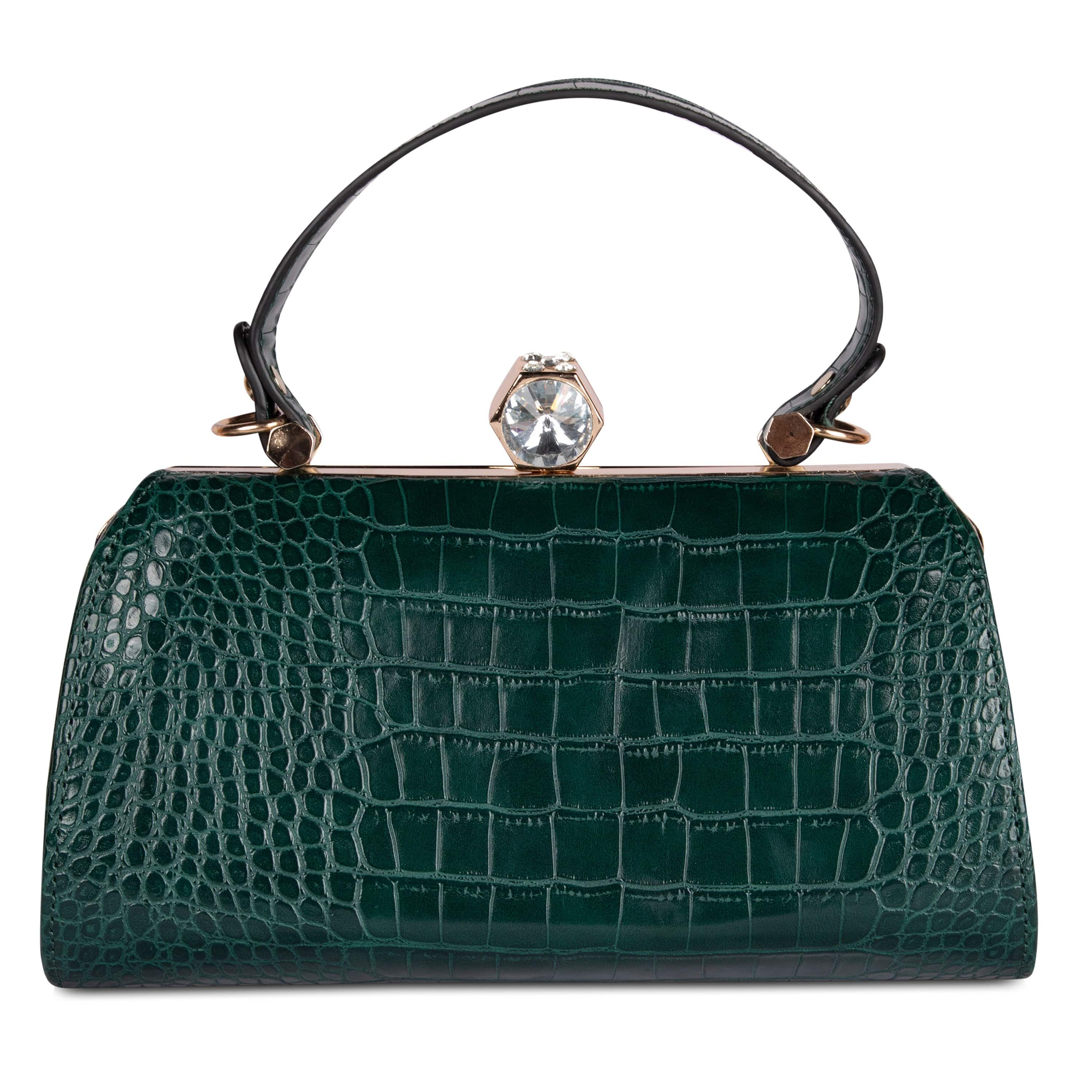 kinnoti vegan sling bag Sacramento Green Solid Box Clutch