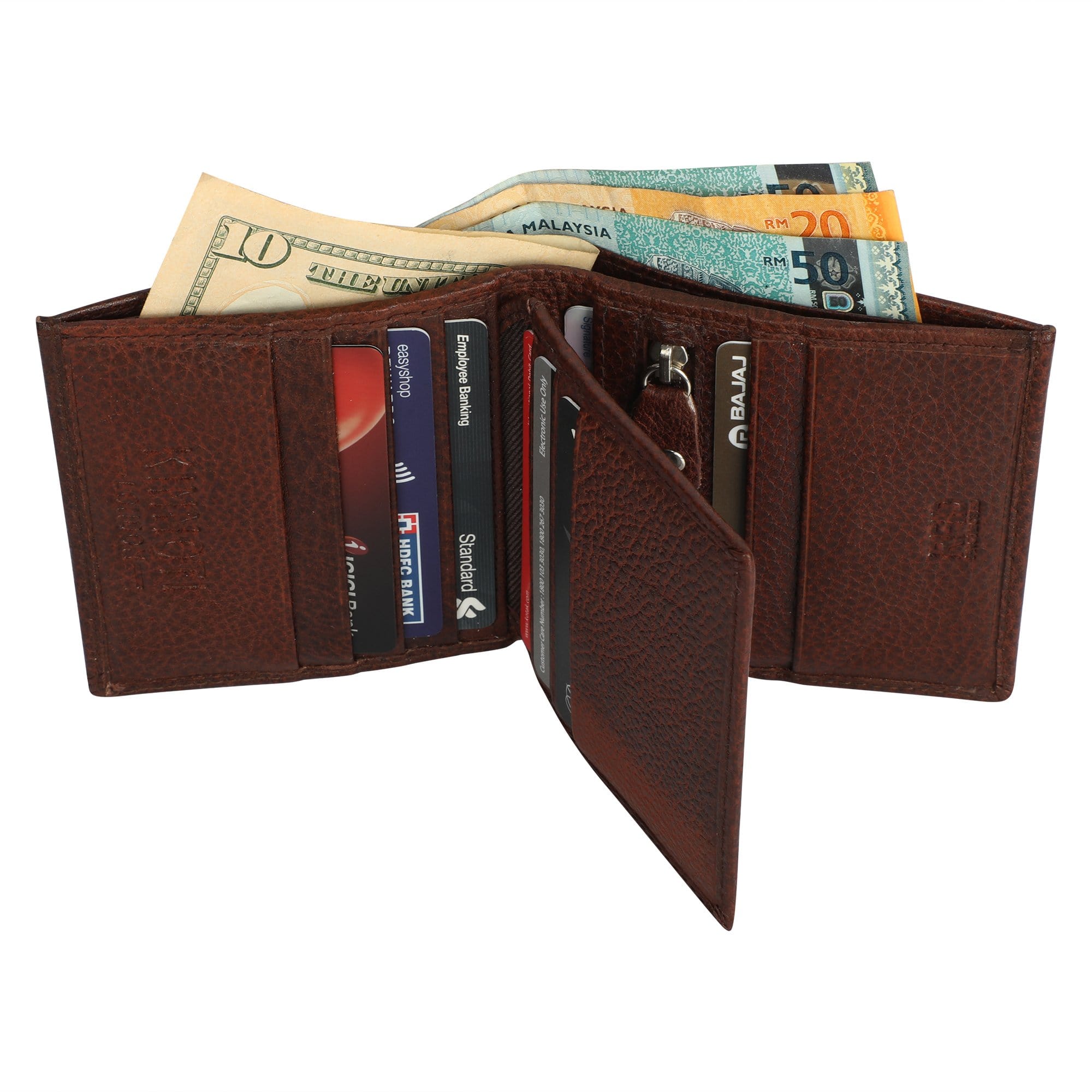 kinnoti Wallets 100% Genuine Leather Wallet (Brown)