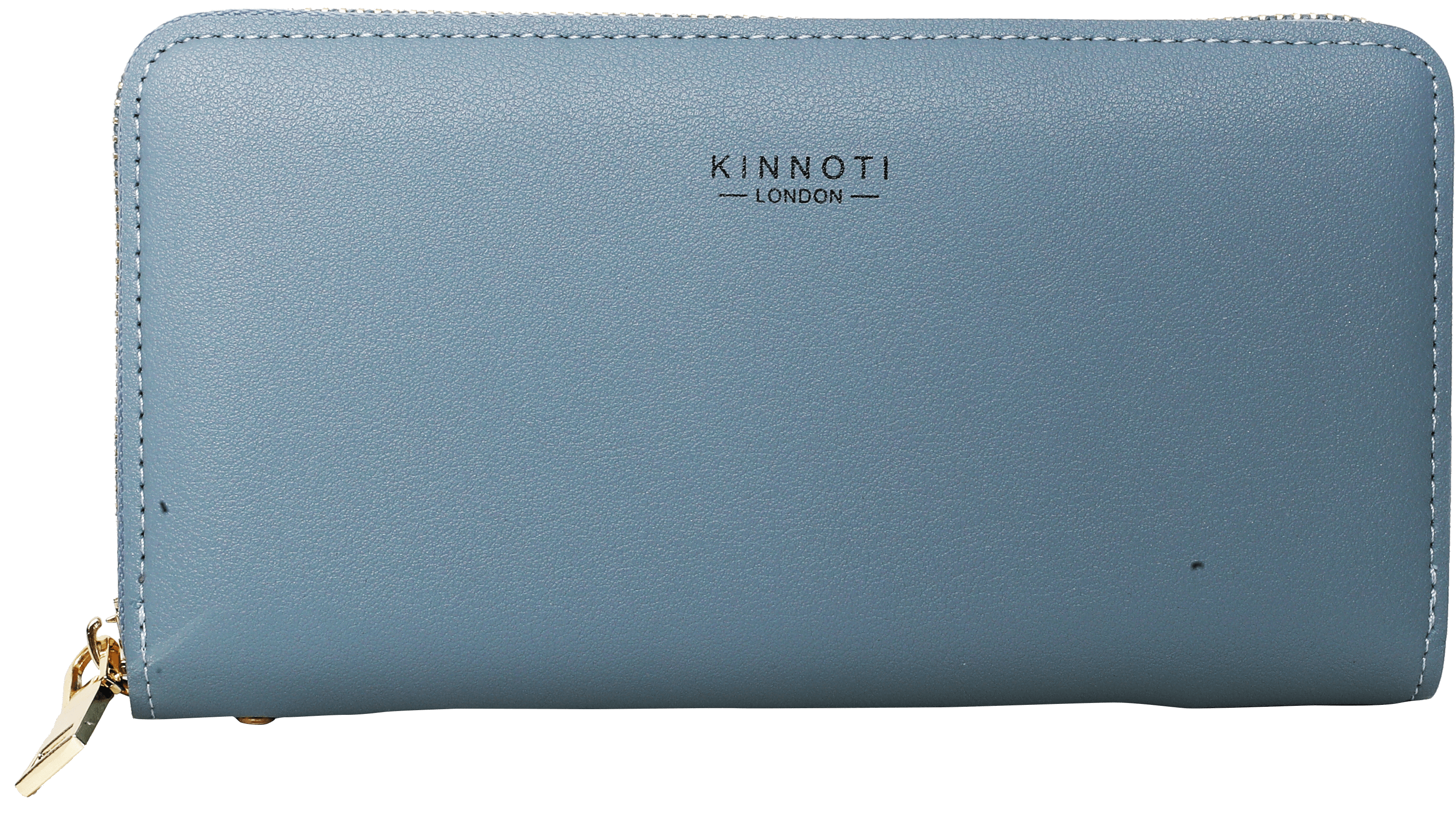 KINNOTI Wallets Blue Leather Bifold Clutch