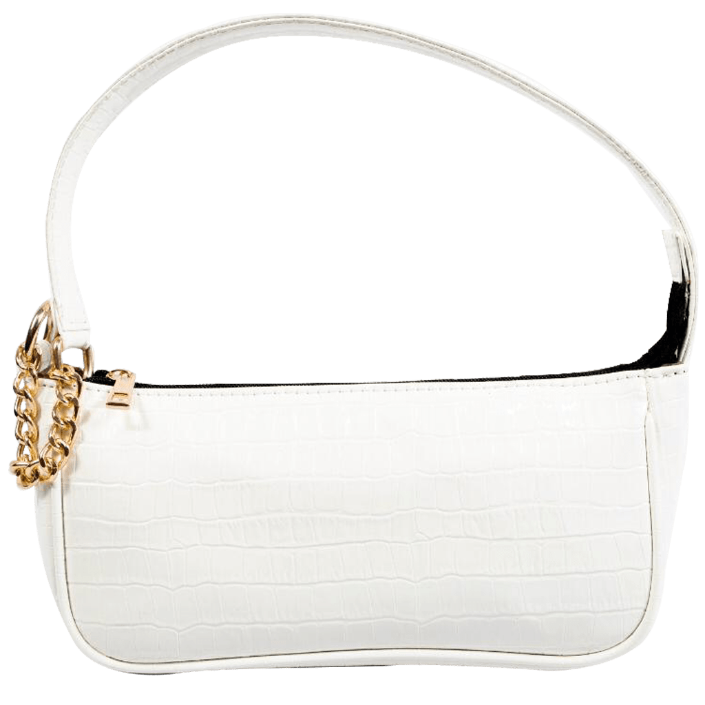 kinnoti White Black Croco Shoulder Bag