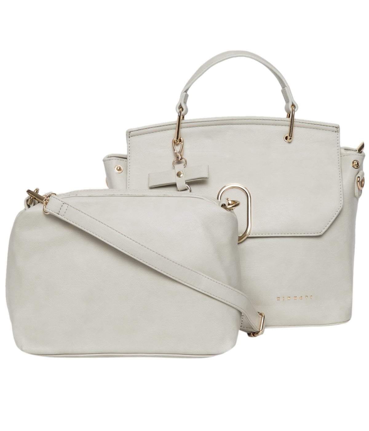 kinnoti White Color Satchel Bag