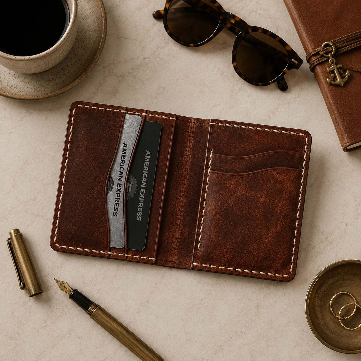 Compact Minimalist Leather Wallet