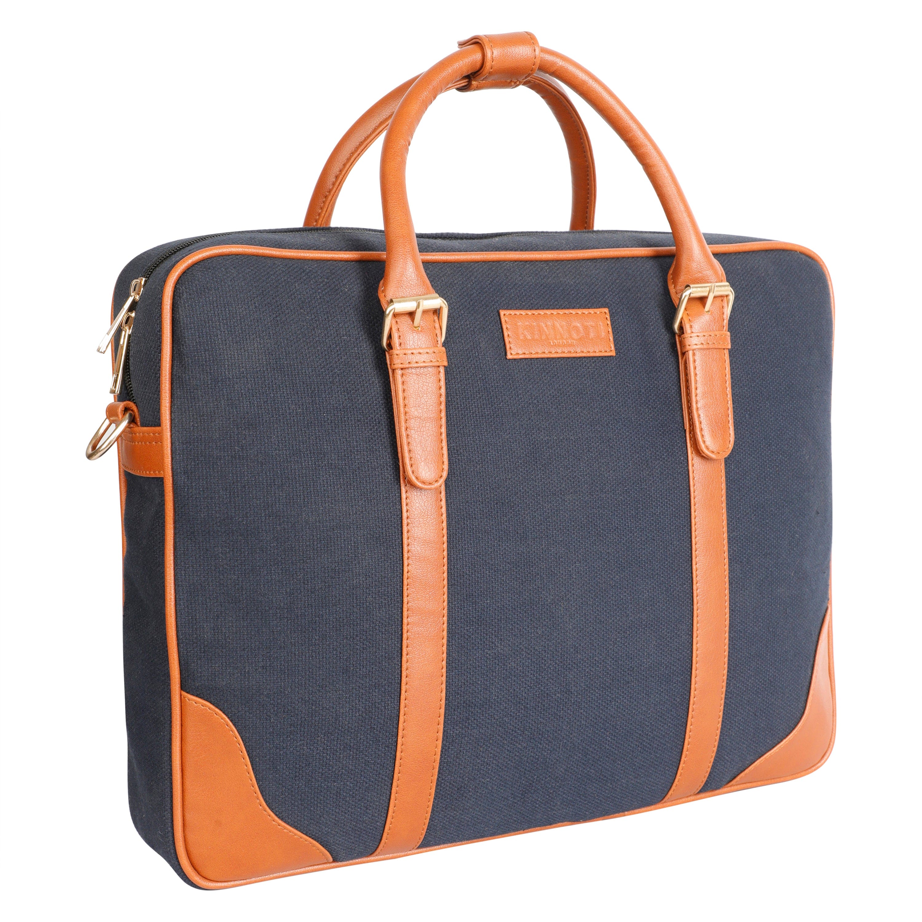 CANVAS LAPTOP BAG - Kinnoti Genuine Leather laptop Bag