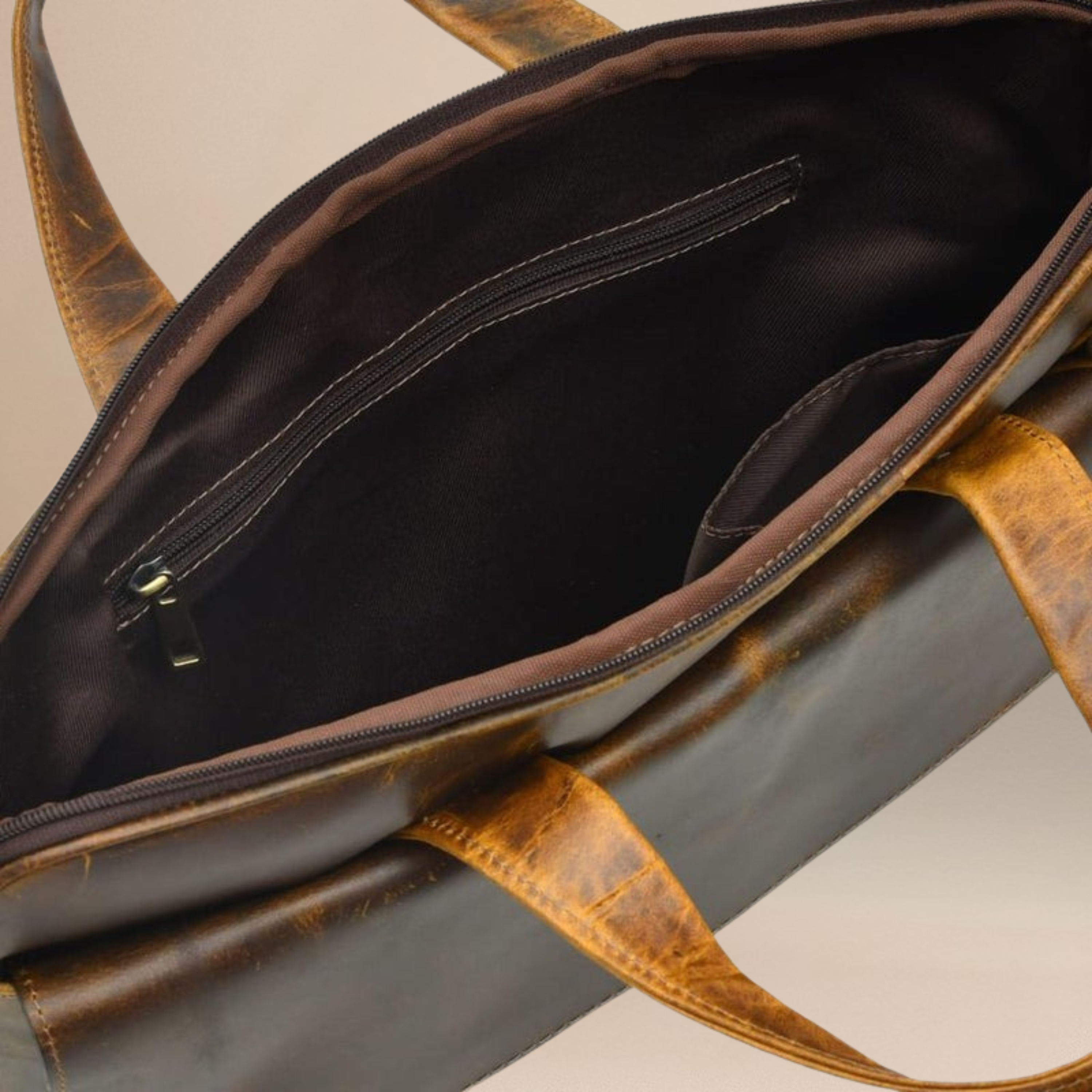 Genuine Leather Executive Briefcase Luxury Laptop Bag
