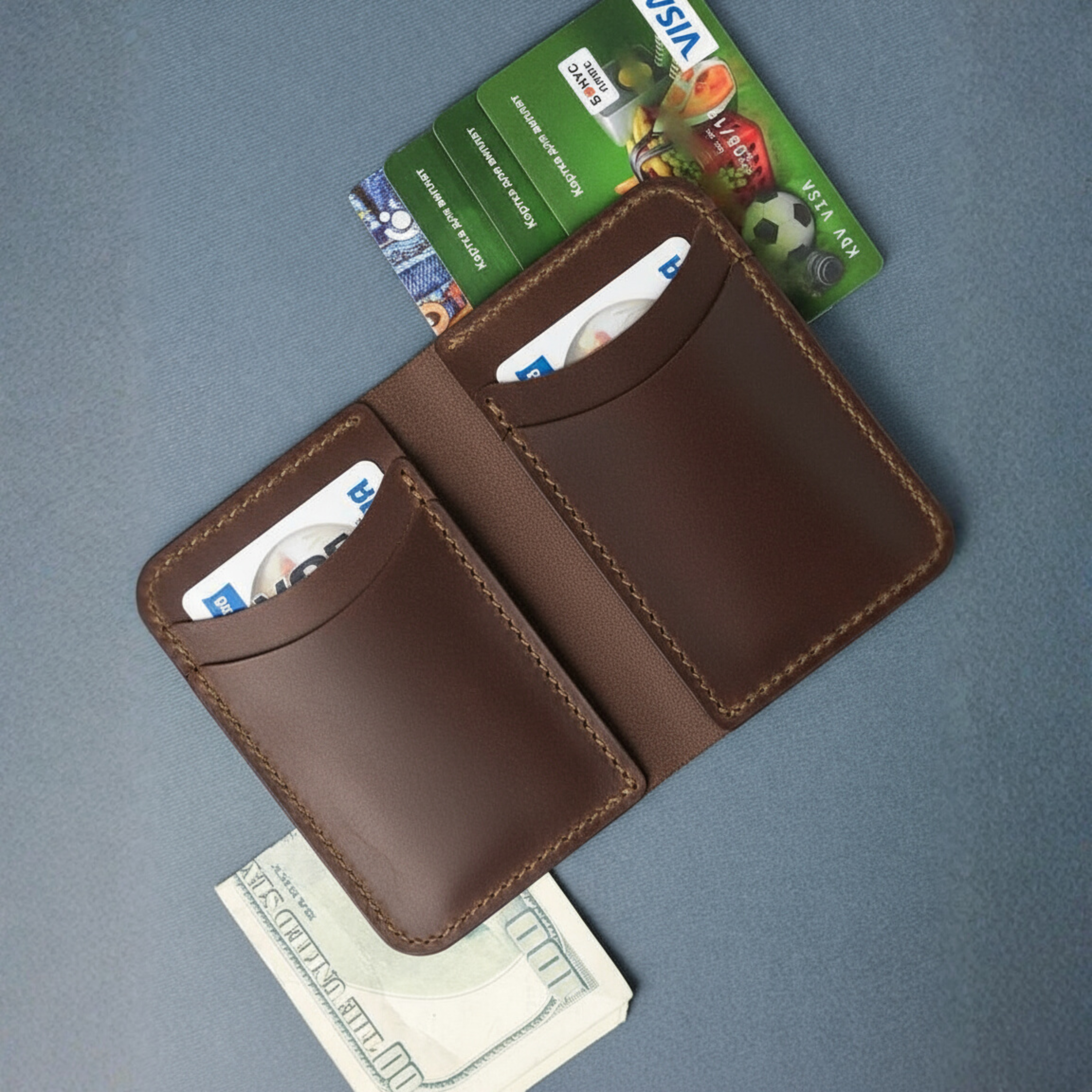 Brown leather wallet 
