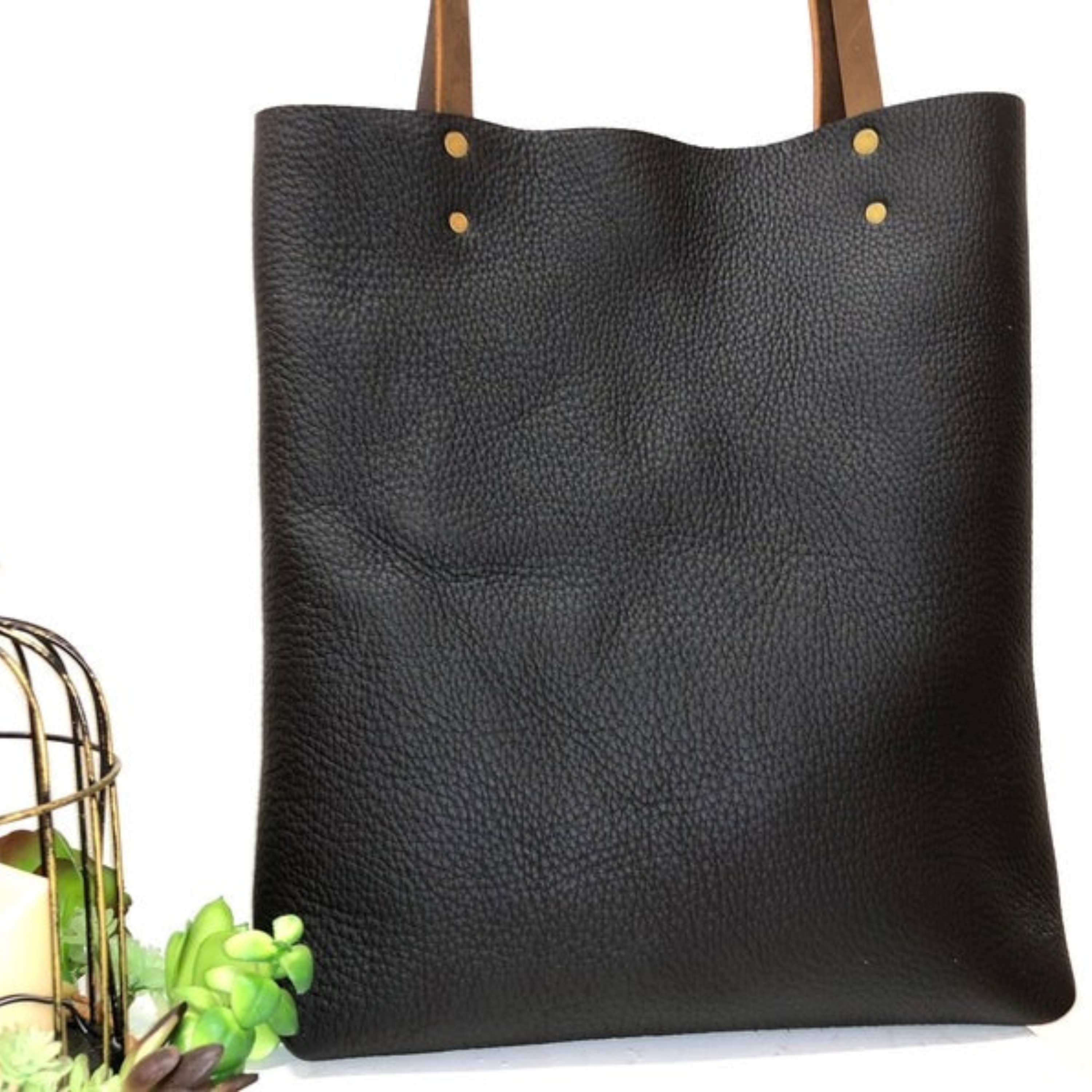 VT LEATHER TOTE FOR WOMEN
