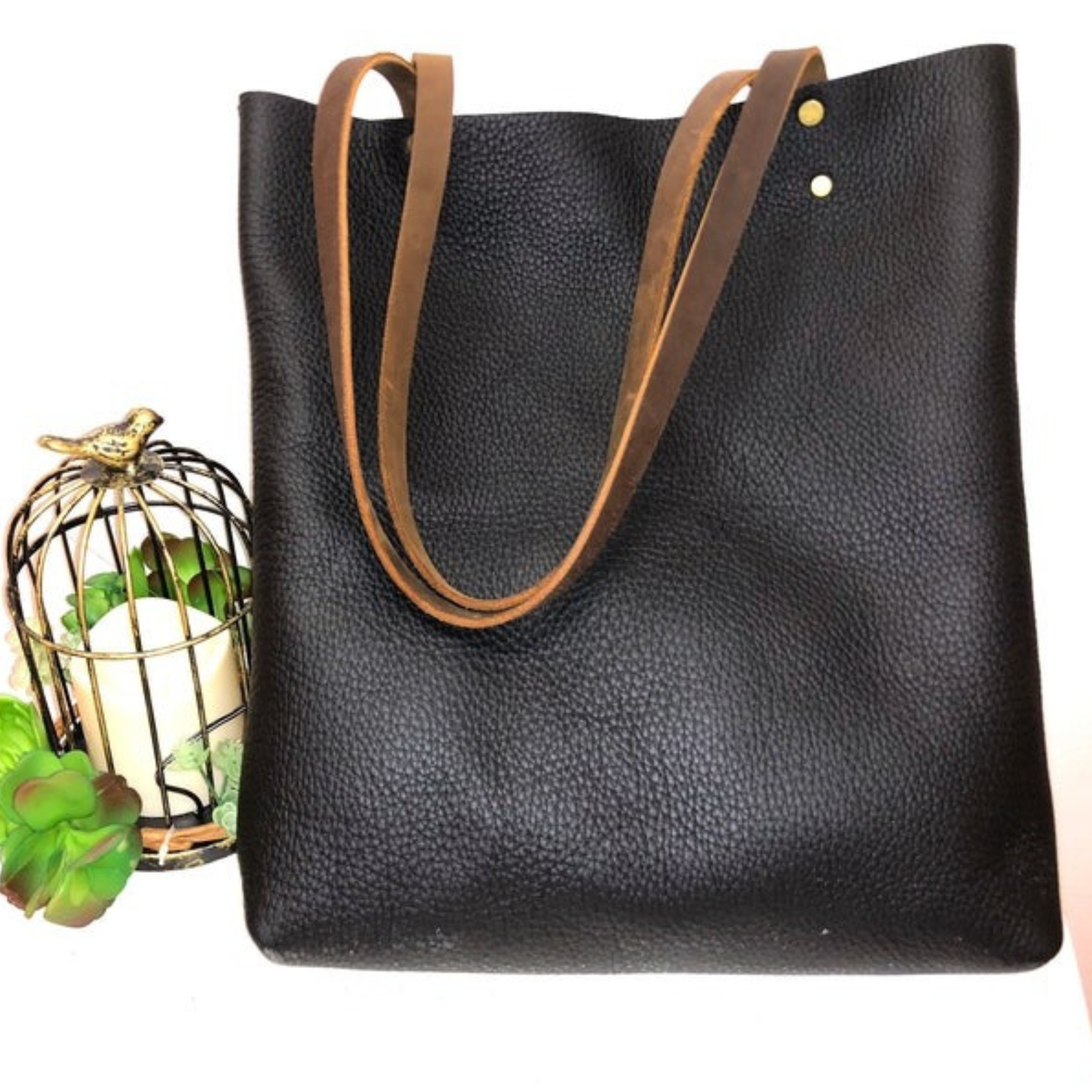 VT LEATHER TOTE FOR WOMEN