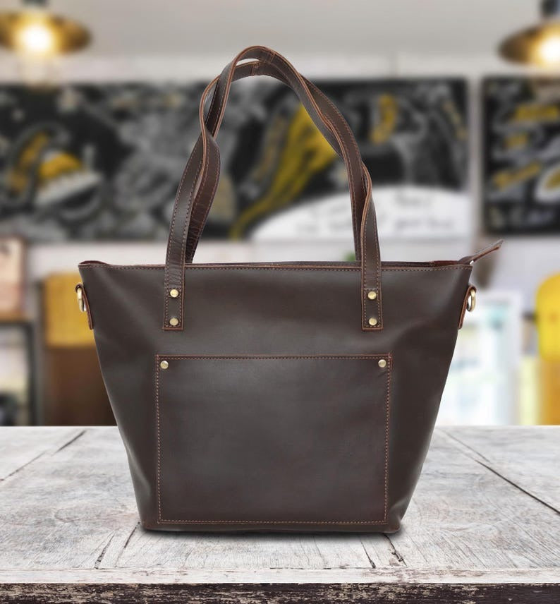 VT LEATHER TOTE FOR WOMEN