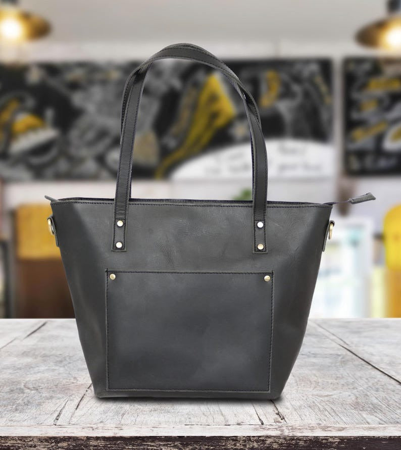 VT LEATHER TOTE FOR WOMEN