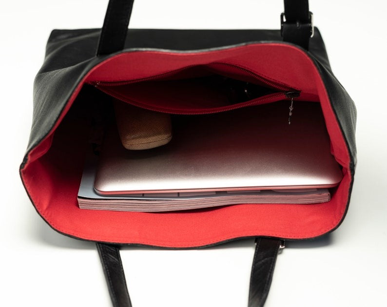 VT LEATHER TOTE FOR WOMEN