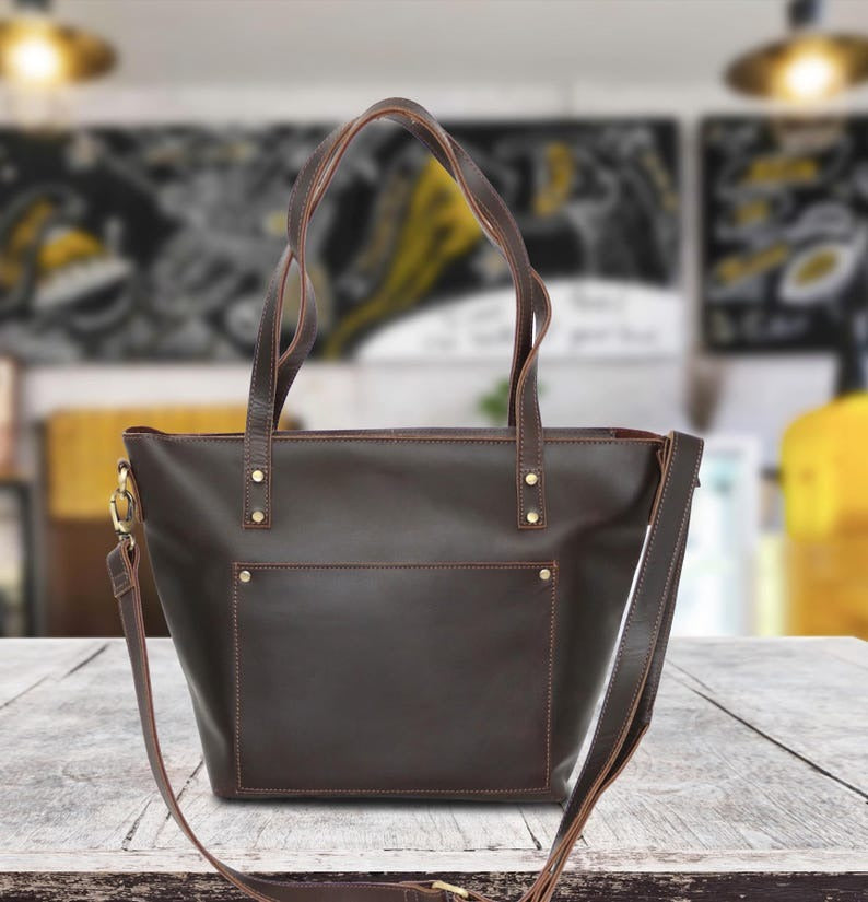VT LEATHER TOTE FOR WOMEN