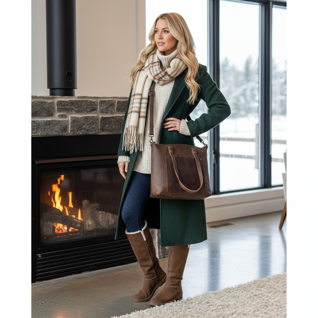 VT LEATHER TOTE FOR WOMEN