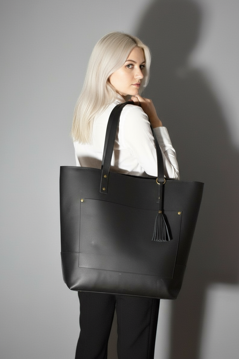 VT LEATHER TOTE FOR WOMEN