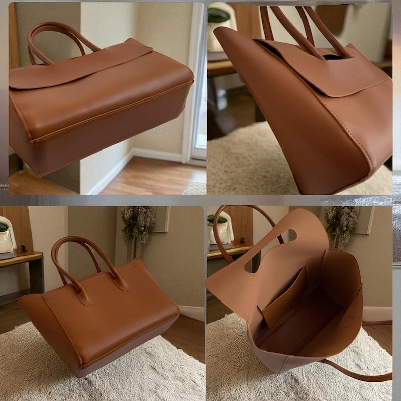 VT LEATHER TOTE FOR WOMEN