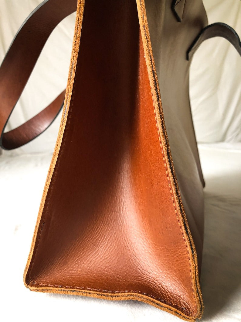 VT LEATHER TOTE FOR WOMEN