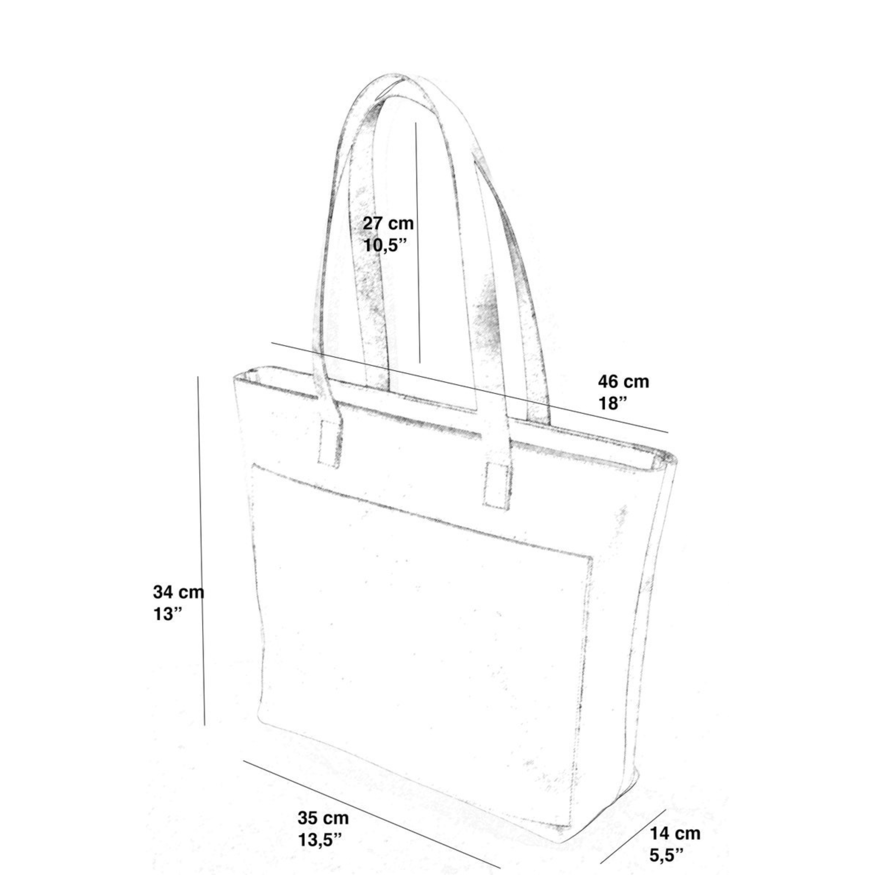 VT LEATHER TOTE FOR WOMEN