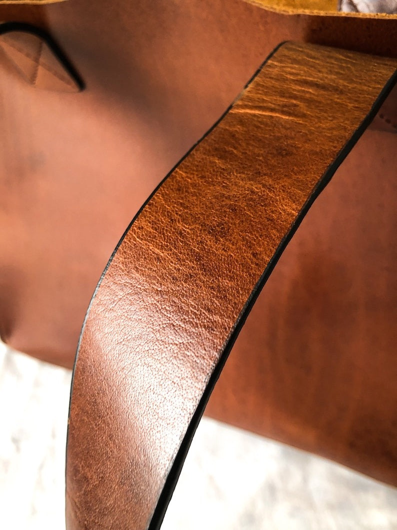 VT LEATHER TOTE FOR WOMEN