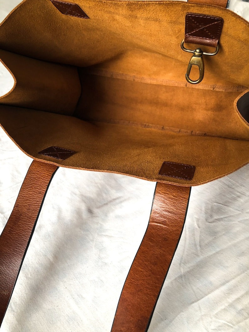 VT LEATHER TOTE FOR WOMEN