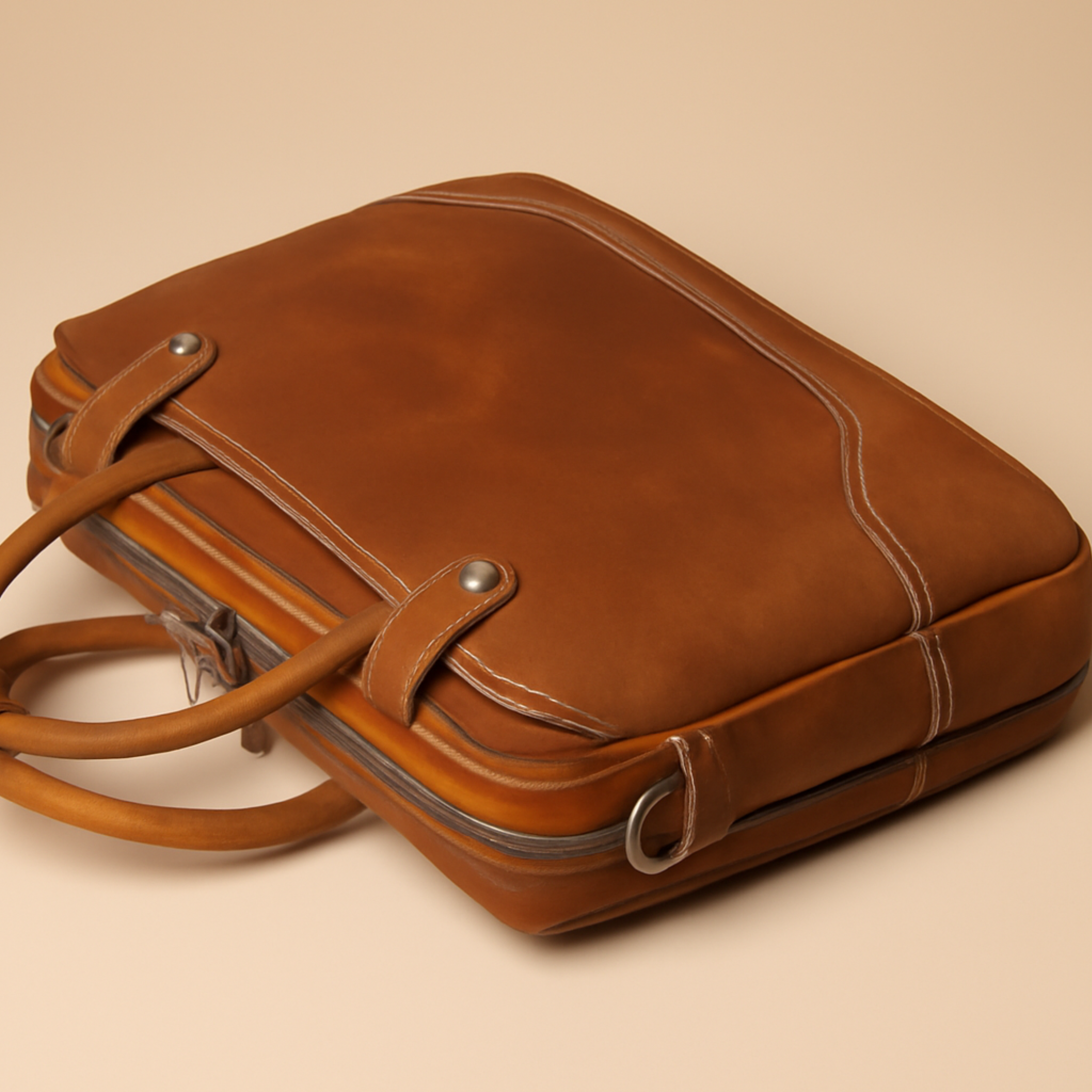 Vintage Brown Genuine Leather Laptop Bag