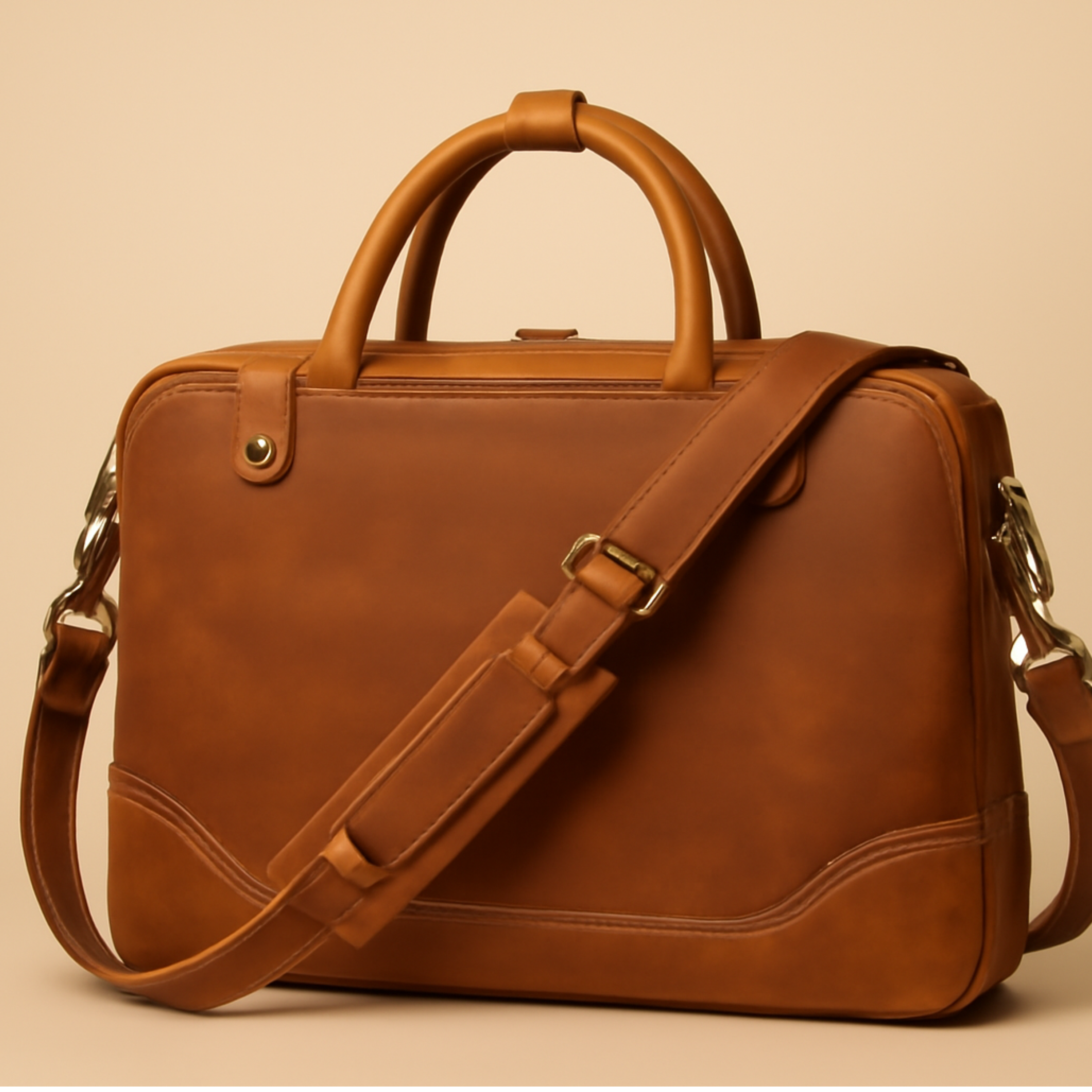 Vintage Brown Genuine Leather Laptop Bag