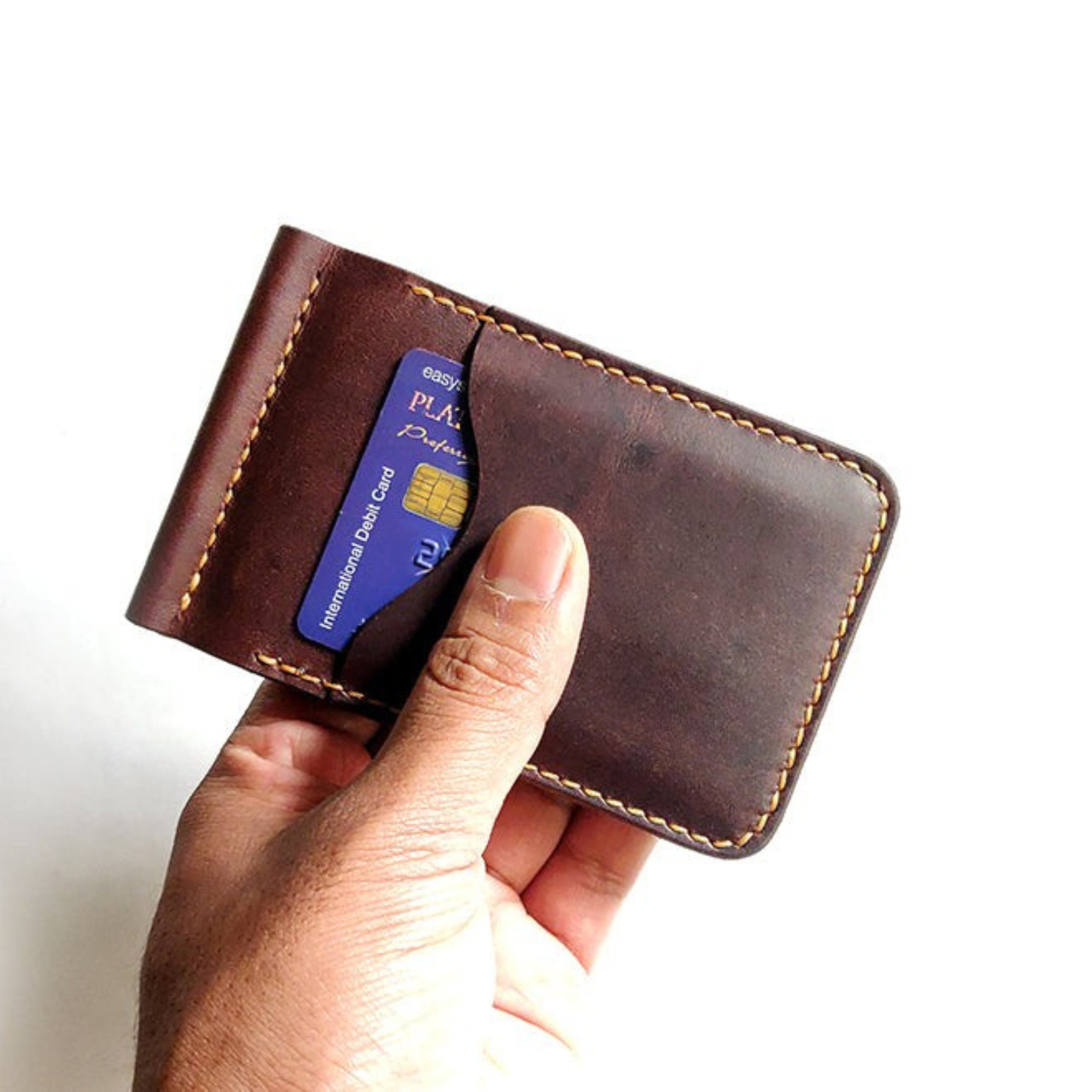 Slim Leather Money Clipper